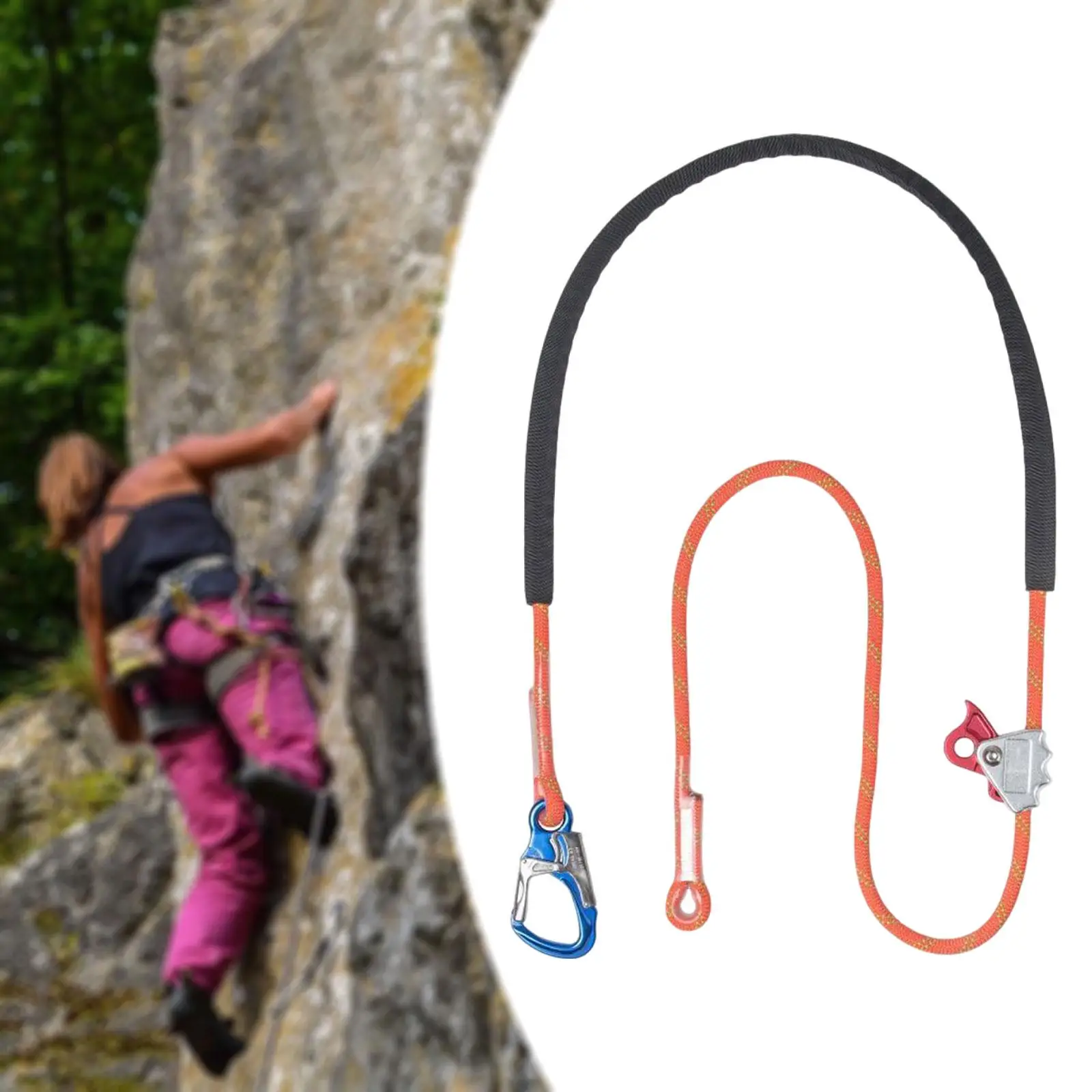 

Positioning Lanyard Climbing Rope Heavy Duty Adjustable Climbing Lanyard for Outdoor Aerial Work Arborist Tree Climbing Camping