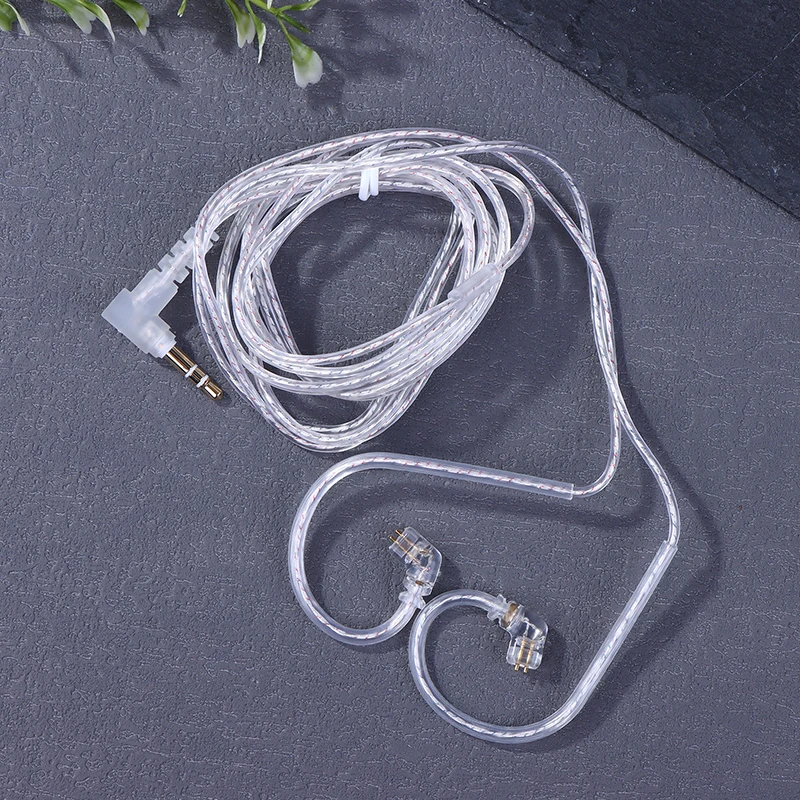 3.5MM 2ピン KZ インイヤーイヤホンケーブル、銀メッキアップグレードワイヤー（マイク付き）、交換用ヘッドホンケーブル