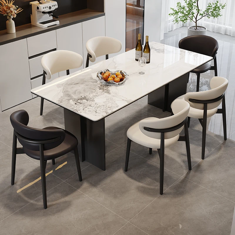 

Luxury Minimalist Table Classic Versatile Exquisite Glamour Dining Table Beauty Cozy Tavolo Da Pranzo Dining Room Furniture