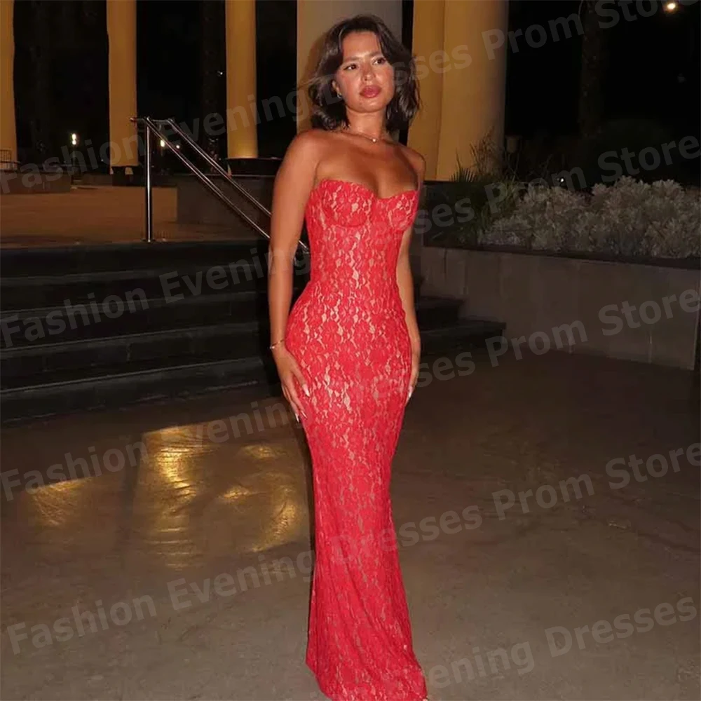 

Изысканные женские вечерние платья русалки, кружевные вечерние платья для выпускного вечера, индивидуальные платья без рукавов с открытой спиной, Vestido De Gala Noche Mujer