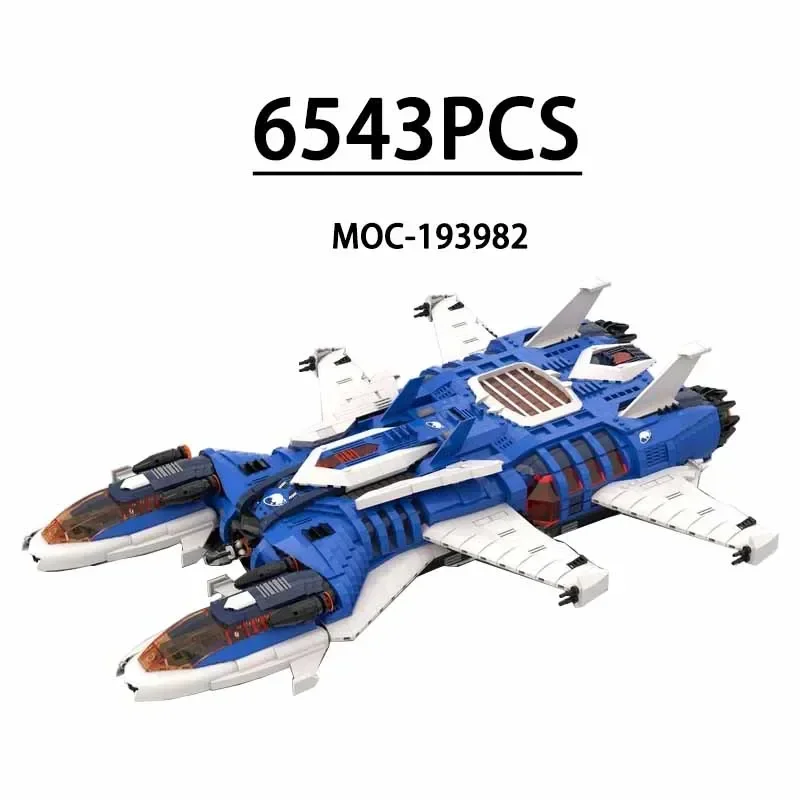 MOC-193982 Freezing Point Defender 6973 Spaceship (No Sticker) Assembly Building Block 6543PCS Christmas Gift for Children