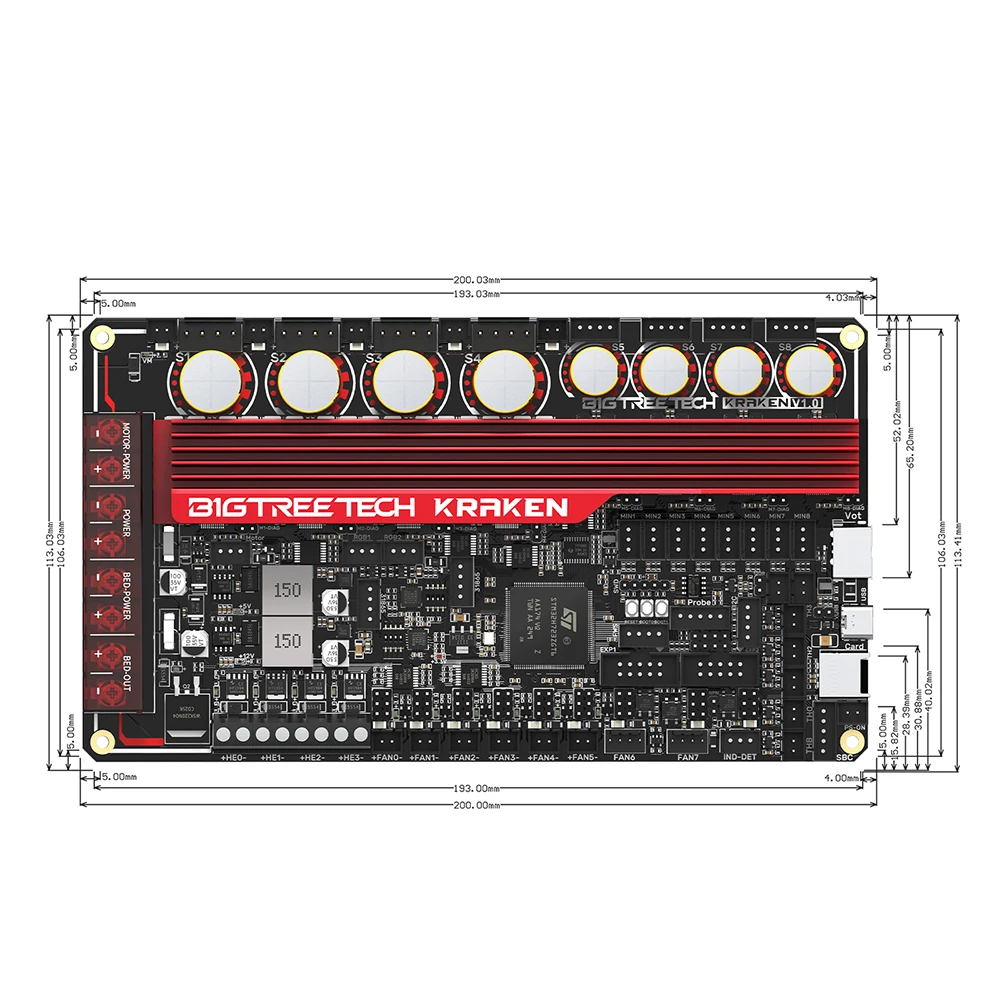 BIGTREETECH Kraken V1.0 материнская плата TMC2160, запчасти для 3D-принтера, обновление для BTT PI Raspberry Pi Voron 2,4 Voron Trident