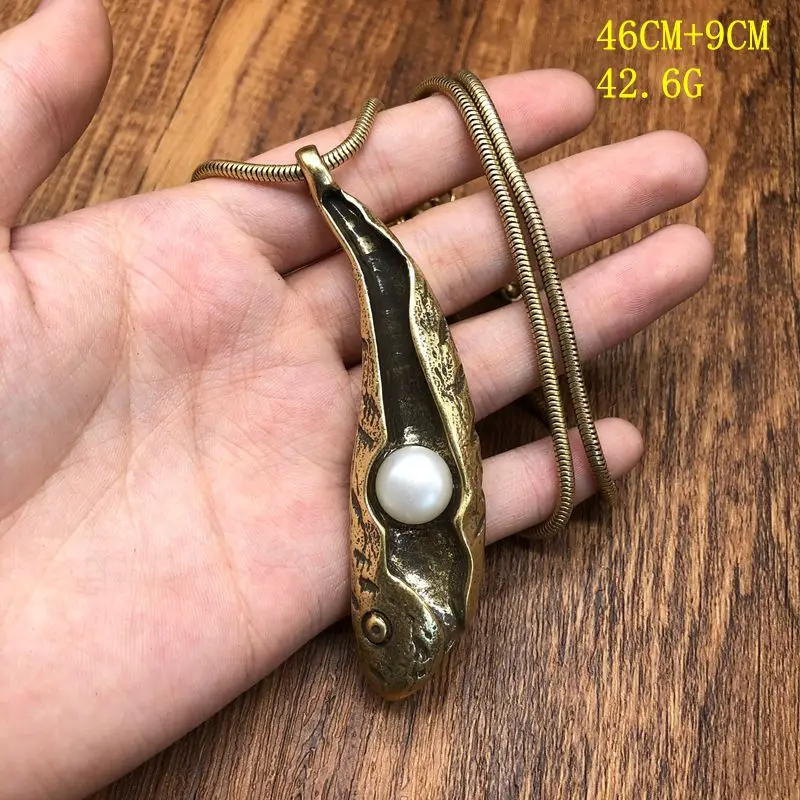 Simple commuter fish bone necklace pendant inlaid  pearls creative exquisite simple versatile necklace