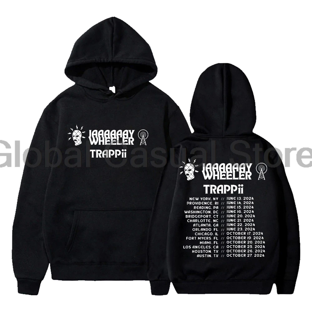 

Jay Wheeler TRAPPii Tour 2024 Hoodie Long Sleeve Streetwear Women Men Hooded Sweatshirt Fashion Clothes