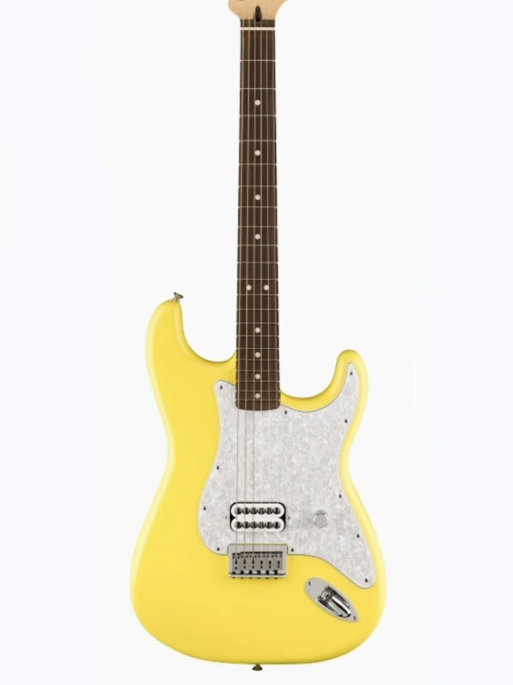 New!!!!!! Light Yellow Color Tome Delong ST Electric Guitar, Solid Mahogany Body ,Rosewood Fretboard, White pearl Pickguard