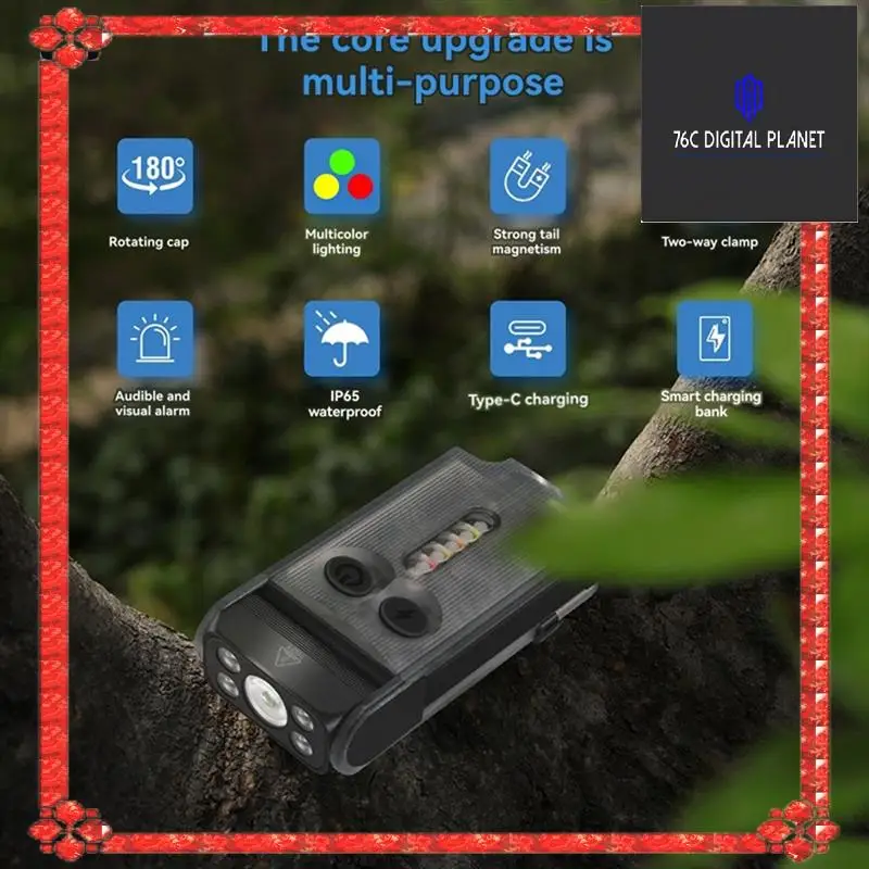 V30 Flashlight LED Keychain Light Keychain Light Camping Fishing Torch Emergency
