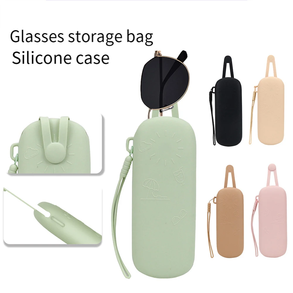 

Silicone Travel Sunglasses Case Dustproof Glasses Protective Cover Anti Scratch Eyeglasses Organizer Portable Travel Candy Color