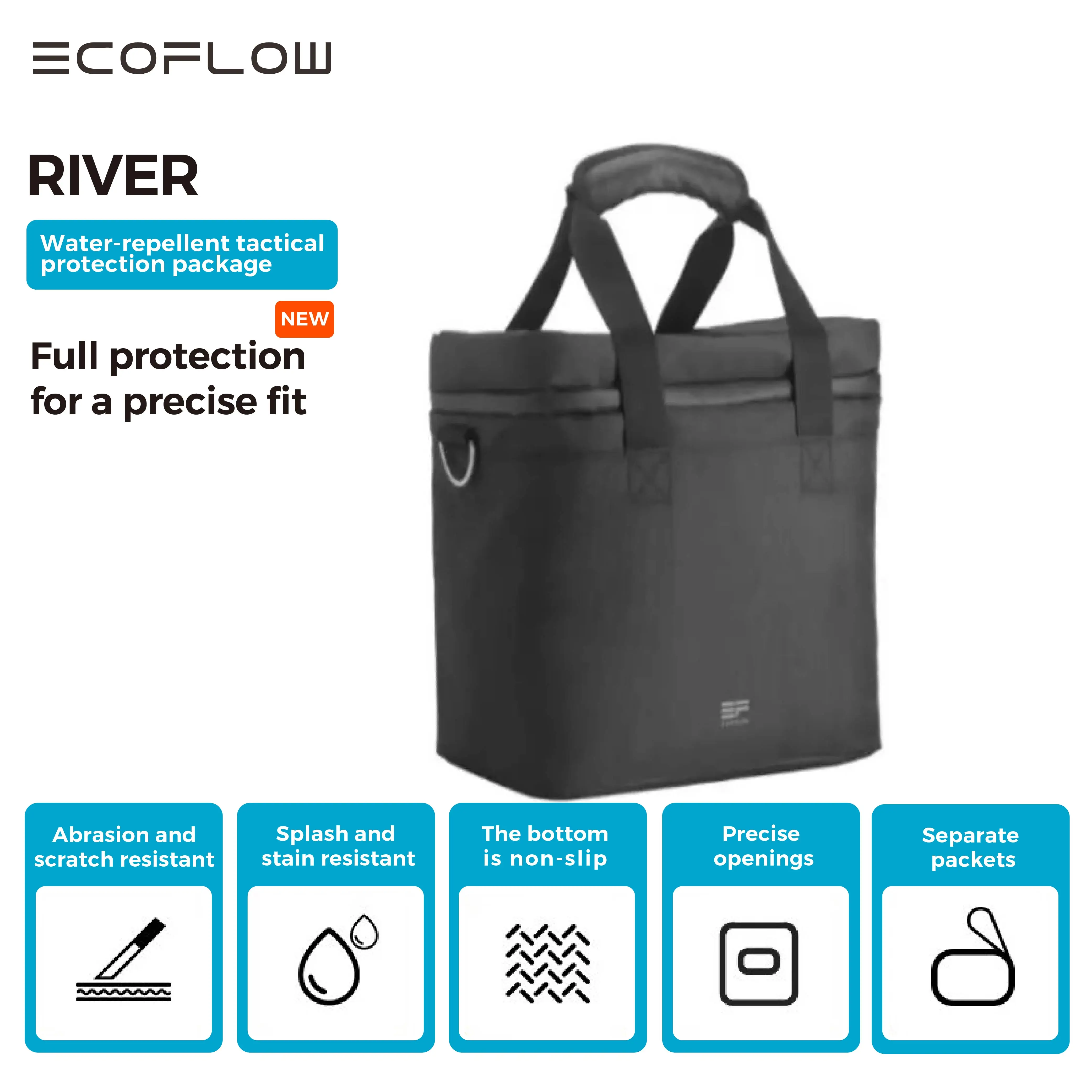 

Сумка для реки EcoFlow, водонепроницаемая и пылестойкая, для кемпинга на открытом воздухе, для портативной батареи