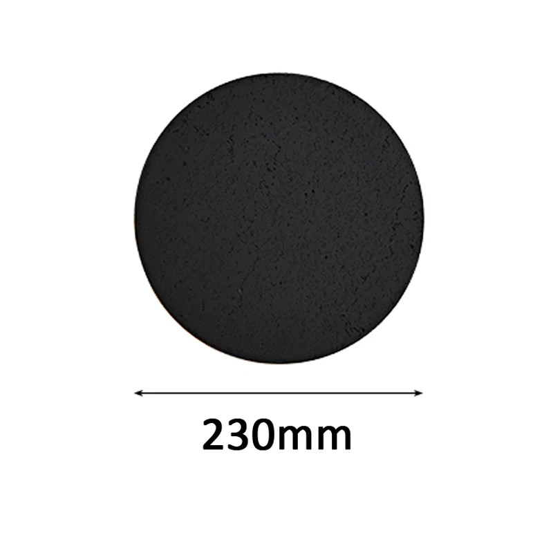 

Round Black Travertine Wall Light Led Wabi Sabi Bedside Lamp Hotel Retaurant Background Corridor Natural Stone Sconce