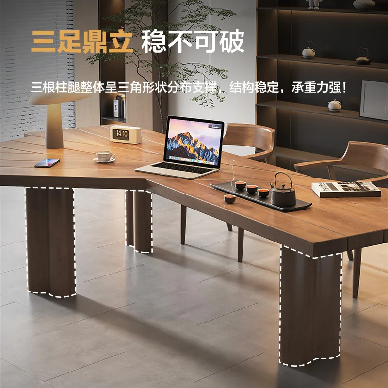 Solid wood desk Modern minimalist designer Living room Study desk Office workbench Home computer desk