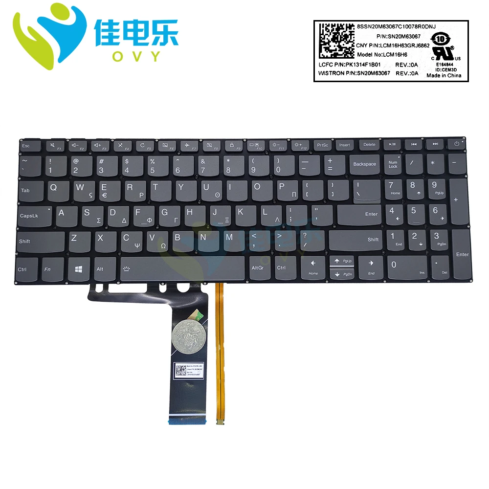 New Greek Belgium Backlight Keyboard For Lenovo IdeaPad 320-15 320-17 L340-15 S145-15 15API 320-15IKB 320-17AST 15ABR SN20T04672