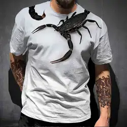 Fashion Scorpion 3D Print T-shirt Men Women Casual Short Sleeve T Shirts Oversized Tees Harajuku Streetwear Kids Tops Clothing