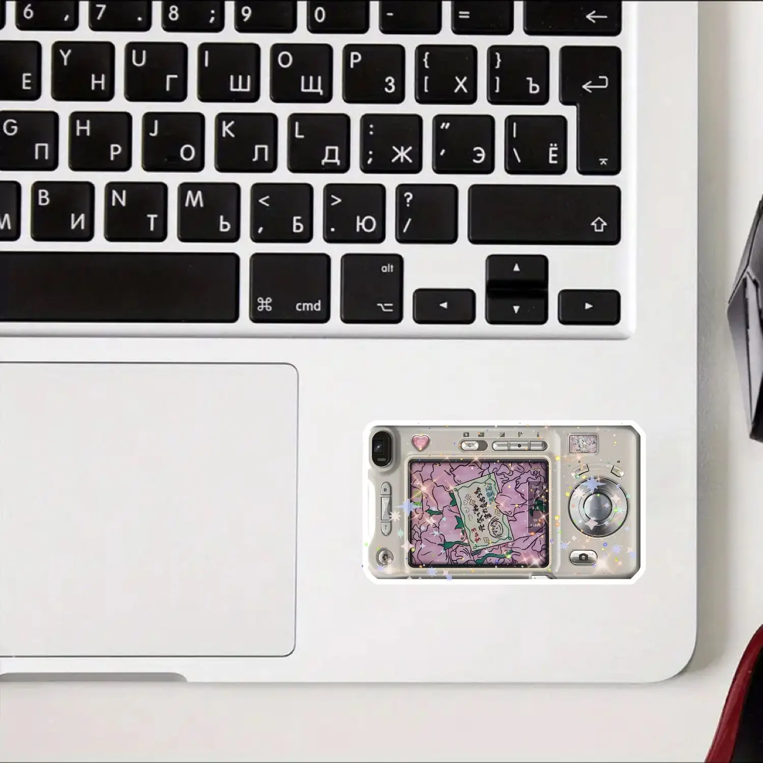 4Pcs Retro Camera Holographic Sticker Set, Waterproof Vinyl Decal for Car, Laptop, Window