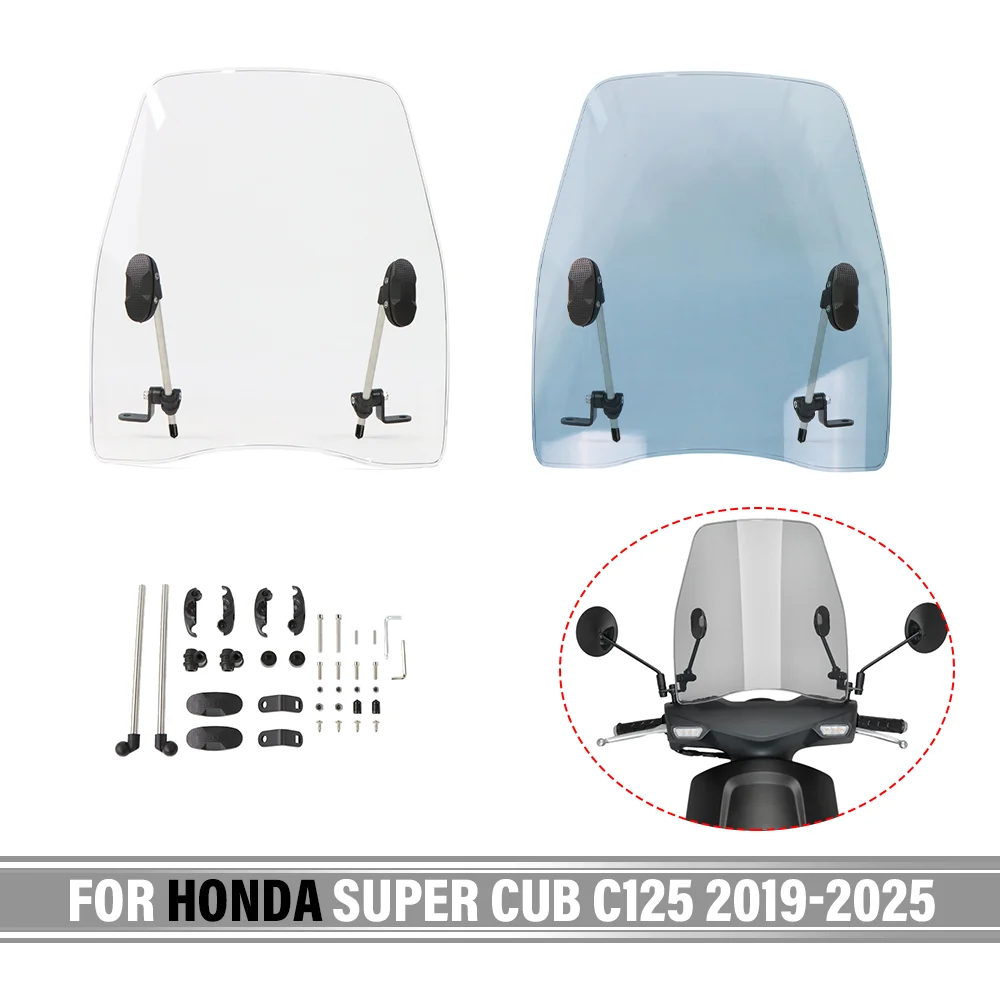 

Универсальный комплект ветрозащитного экрана (ветрового стекла) для электроскутера/мотоцикла Honda Super Cub C125 2019-2025