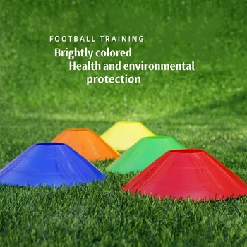 อุปกรณ์ฝึกซ้อมฟุตบอล PE 10 ชิ้น แผ่นทําเครื่องหมายปากกลมหนา เหมาะสําหรับการฝึกซ้อมฟุตบอลกีฬากลางแจ้ง