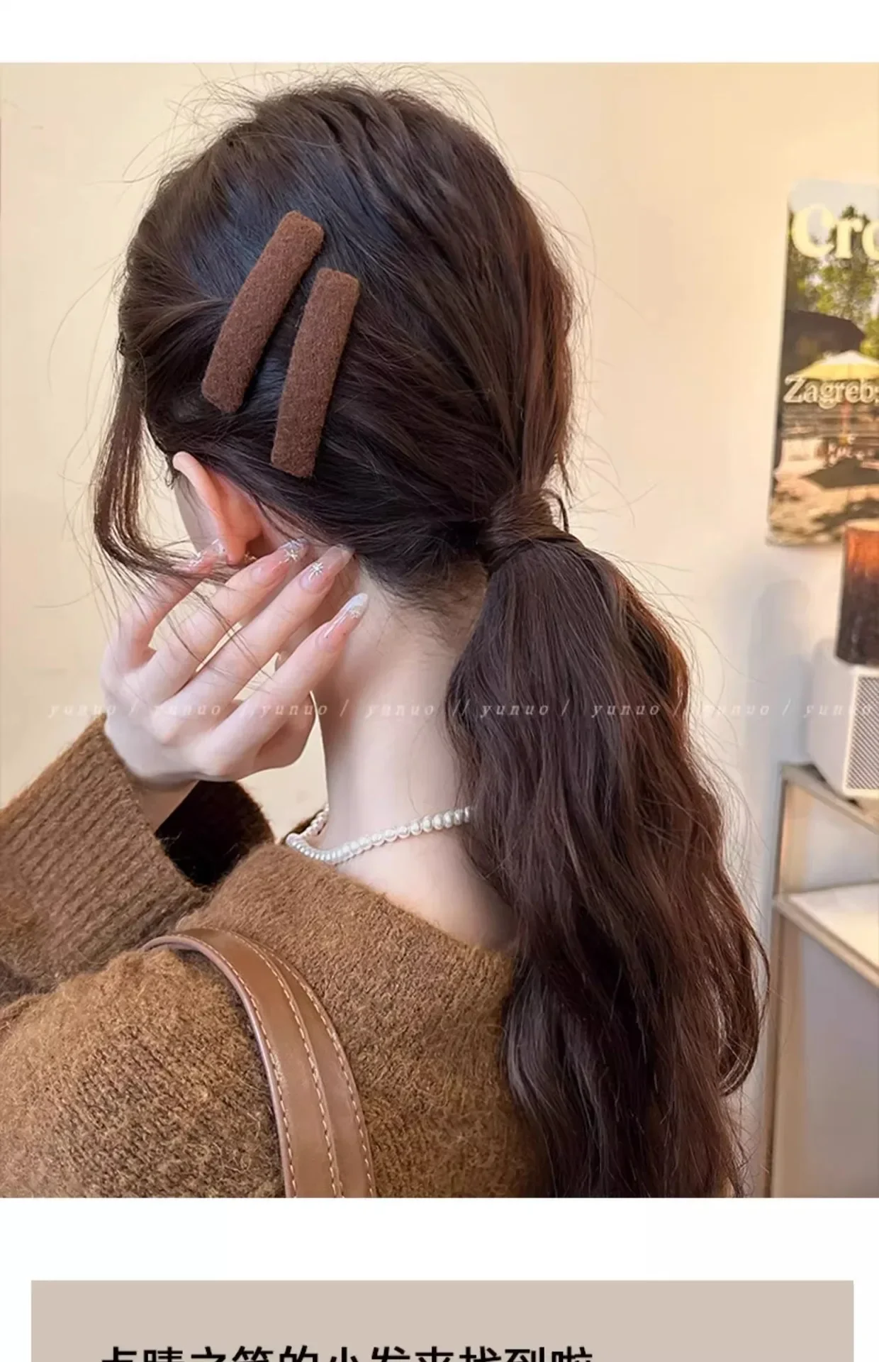 1 Paar nordische, minimalistische Samt-Haarnadeln mit Vintage-Motiv, geeignet für den täglichen Pendelverkehr, romantisches Dating, als Temperament-Kopfbedeckung – Detail 4