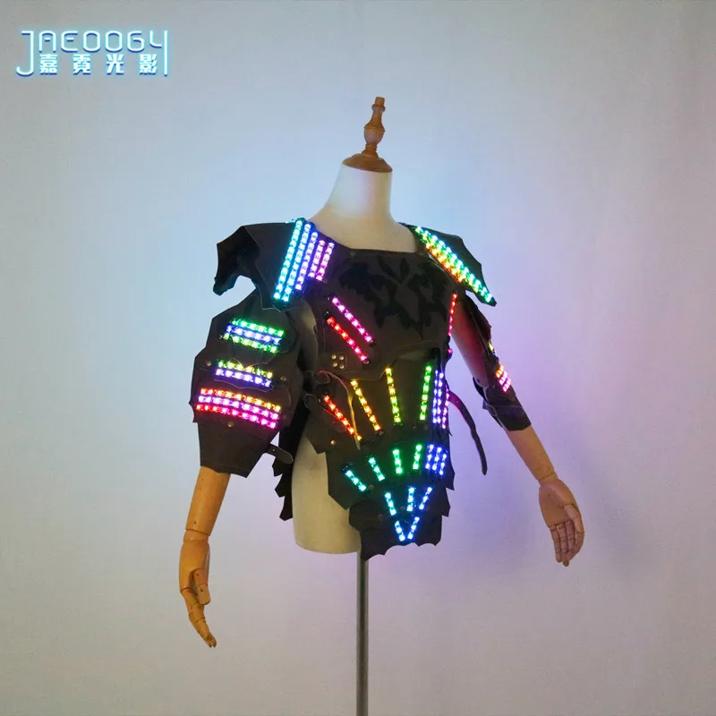 

Full-Colour LED Light-Emitting Armour Shoulder Music Festival COSPLAY Fluorescent Props Suitable for Night Performance Costumes