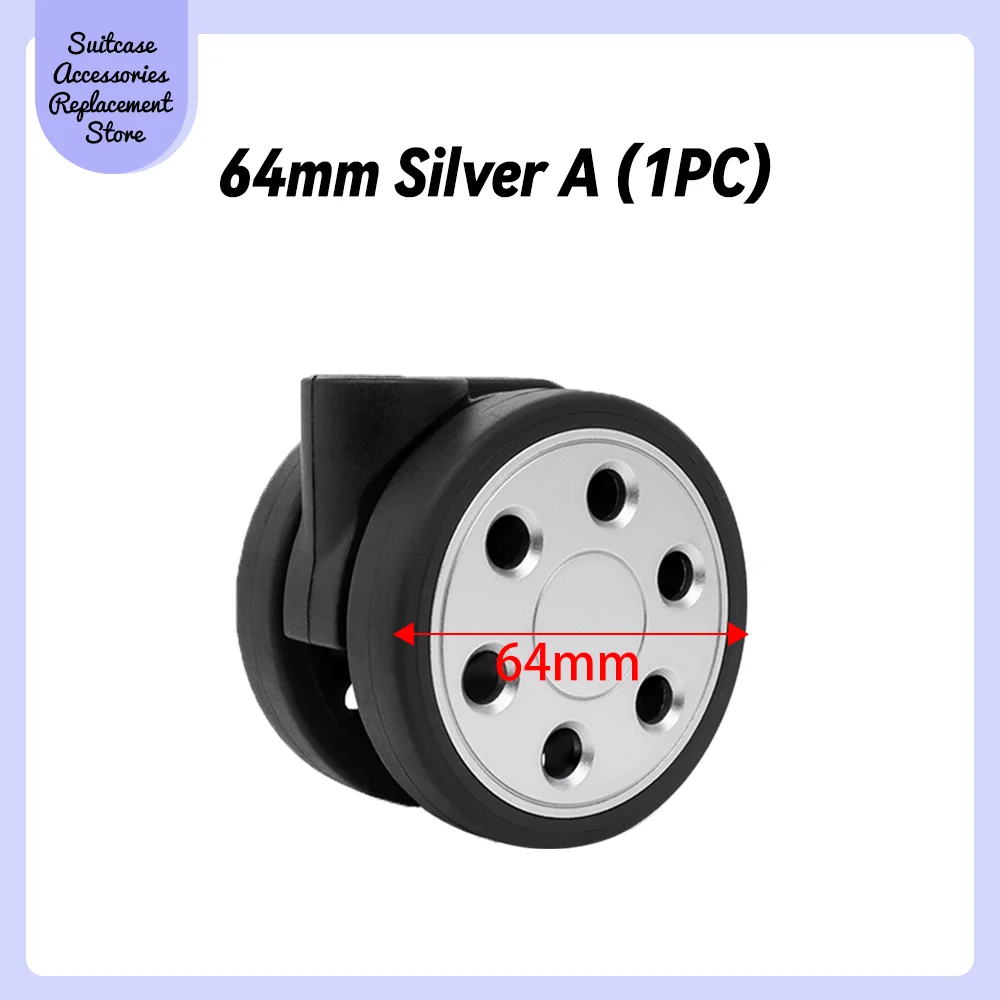 Suitable For Rimowa 64mm Universal Wheel Replacement Suitcase Smooth Silent Shock Absorbing Wheel Accessories Wheels Casters