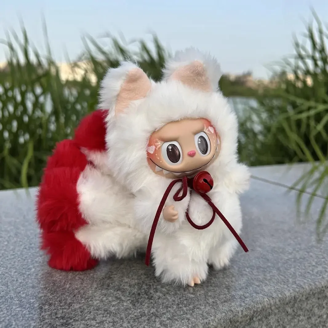

New For Labubu Nine-tailed Fox Clothes Cute Vinyl Doll 17cm V1 V3 DIY Clothes Accessories Toys Gifts Decoration Pendant Set