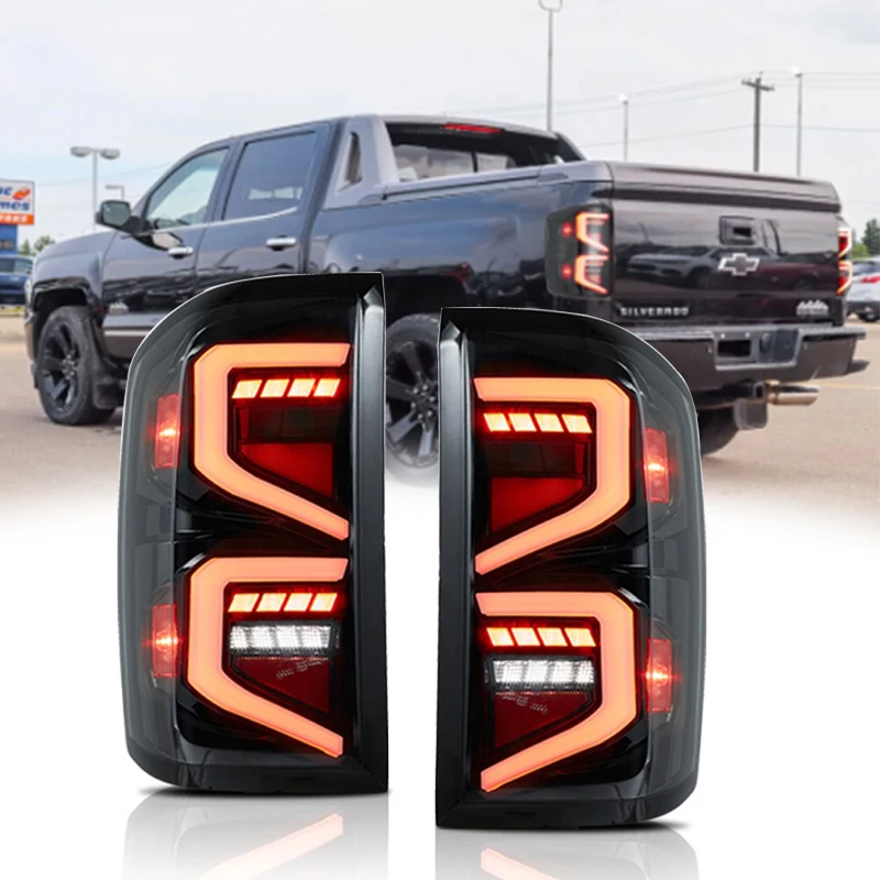 

Tail Lights Assembly For 2014-2018 GMC SIERRA LED Tail Lamp For pick-up truck Sequential Turn Signal