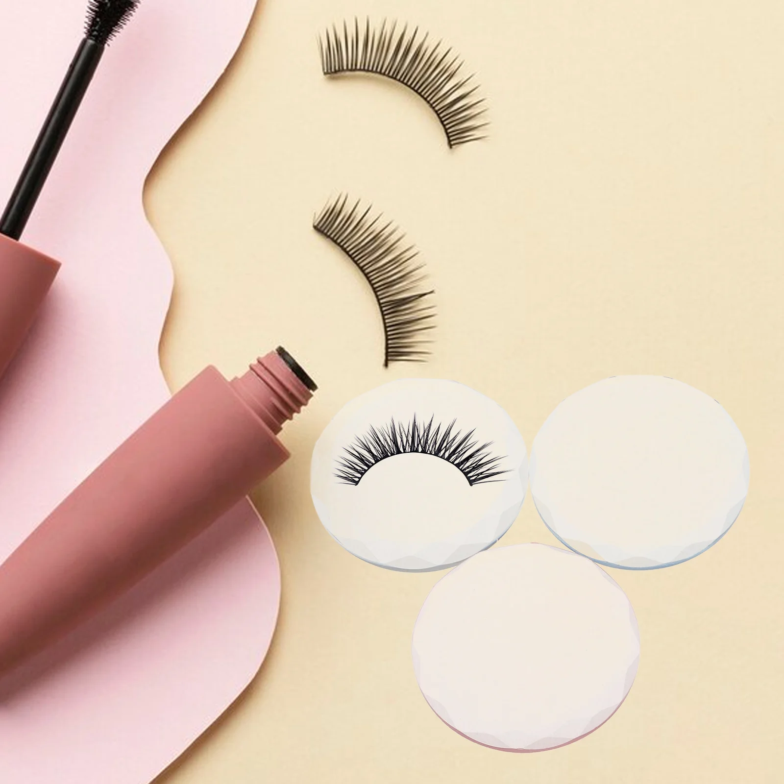 3 stücke Kristall Platte Für Wimpern Verlängerung Organizer Halter Werkzeug Glas Lash Trays Display-ständer Lagerung Fall Falsche Wimpern