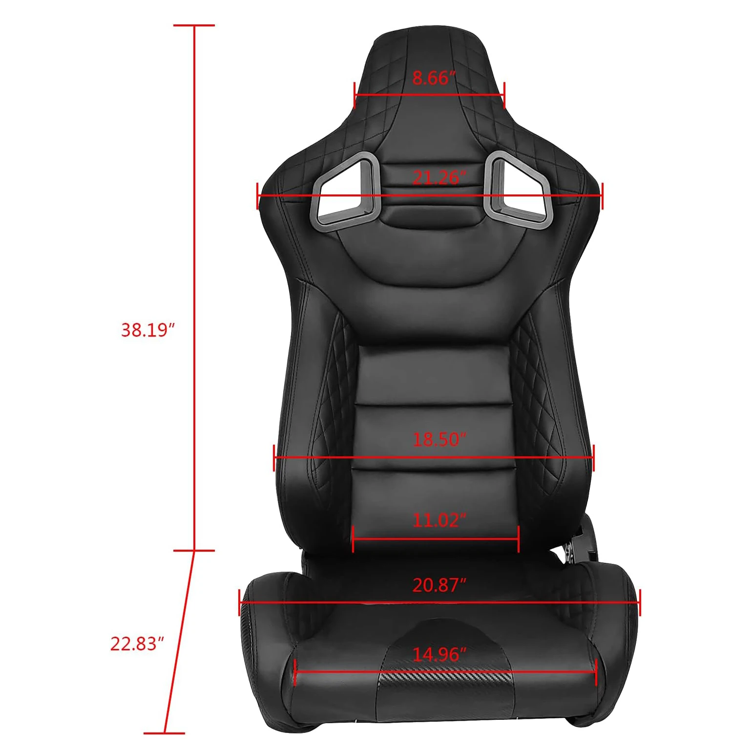 1053 Universal High Quality Leather Car  Vehicle Boat Seat Simulator Gaming Station Adjustable Sim Bucket Racing Seats view 5