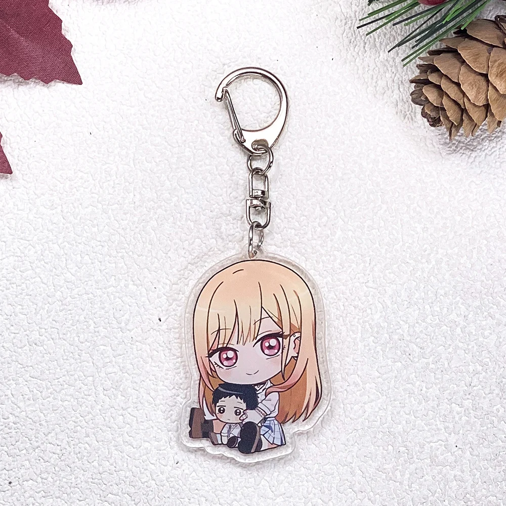 1/8Pcs Anime Figures My Dress-Up Darling Keychain Accessories Acrylic Cute Charms Pendant For Bag Key Holder Backpack Decoration