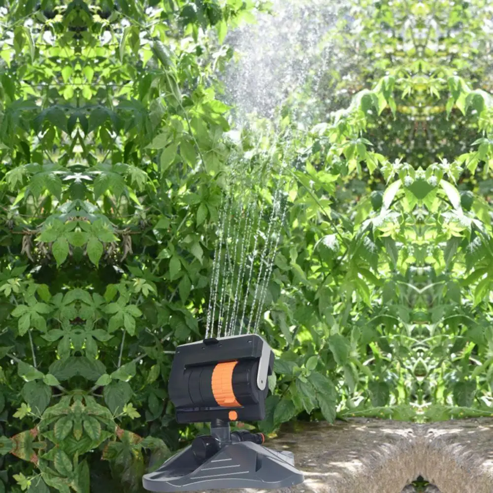 

360 Degree Rotating Tripod Sprinkler Garden Watering System For Large Area Irrigation 16 Hole Design 4 Mode Lawn Sprinkler Heads