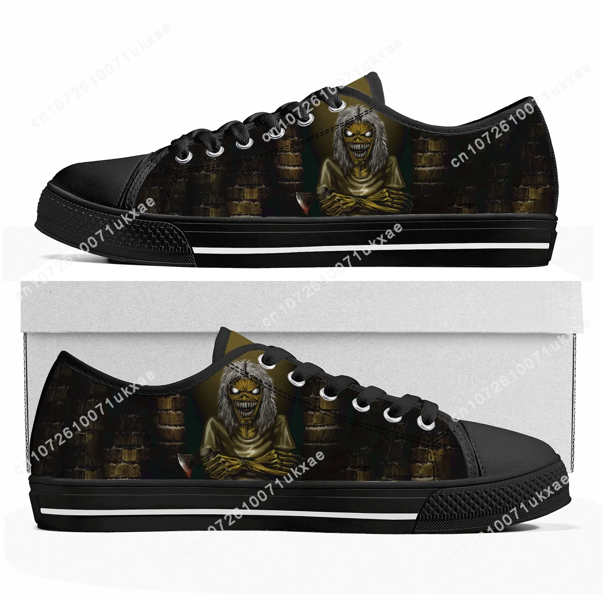 M-Maidens H-Heavy M-Metal Rock Band Singer Music Iron Low Top Sneakers Mens Womens Canvas Sneaker Casual Custom Made Shoes