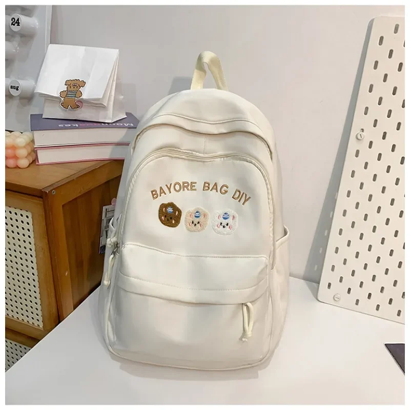 

Children Plush Puppy School Bag Girl Lightweight Cute Campus Large Capacity Backpack Boy Simple Solid Color Durable Kid Backpack