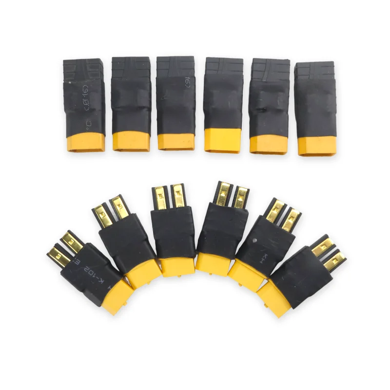 Novo adaptador 6pcsxt60 plugue macho para trx macho/t fêmea para xt60 fêmea para helicóptero rc quadcopter lipo bateria plug conector