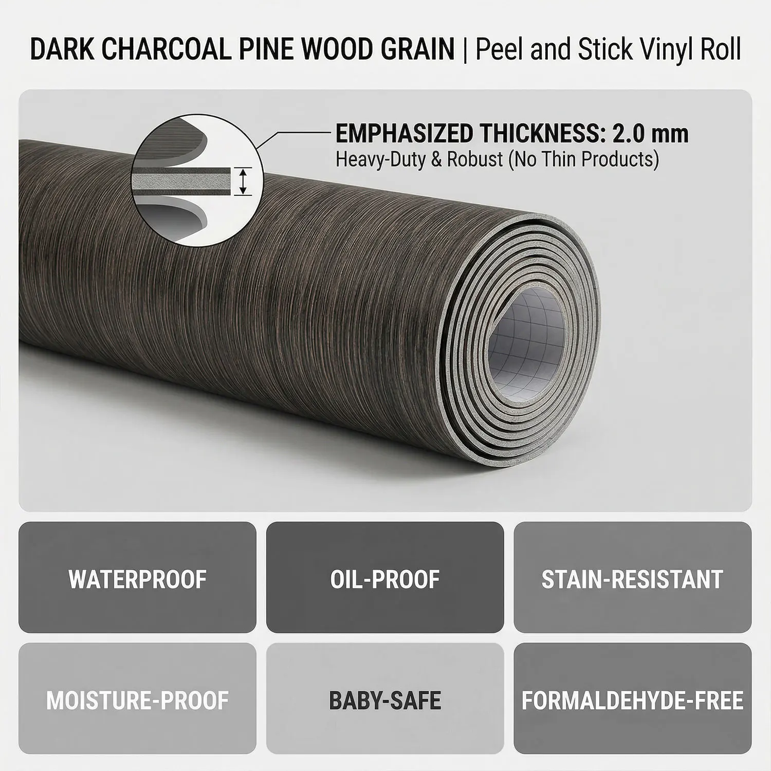Wood Grain Self Adhesive Wallpaper 3m Removable Renovation Film PET Material Home Decoration for Bedroom Kitchen Bathroom