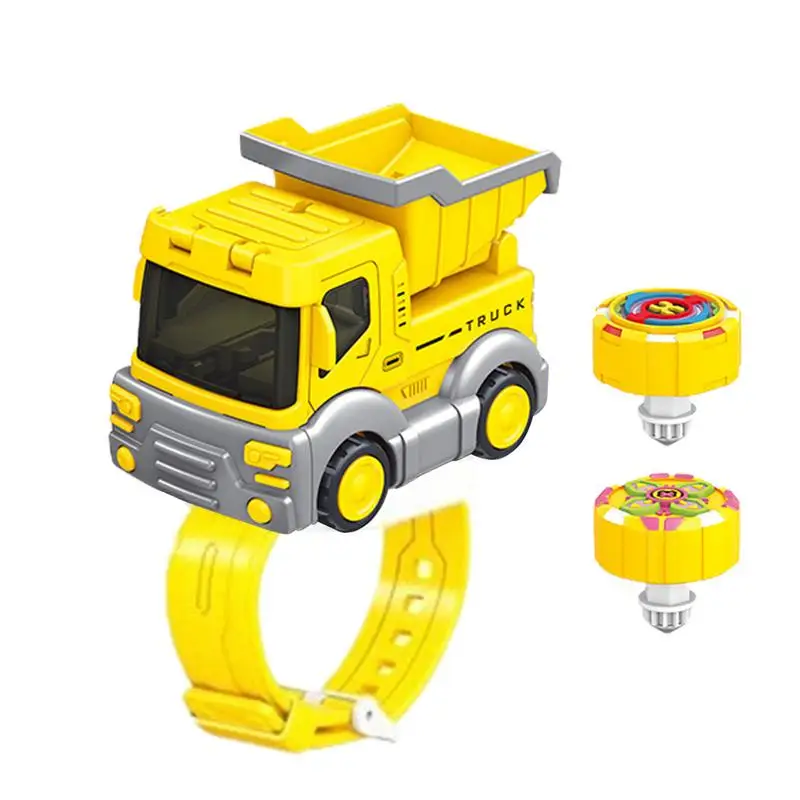 

Spin Tops For Kids Engineering Vehicle Watch Toy Removable Engineering Car Gyroscope Toy For Birthday Goodie Bag Easter Stuffer