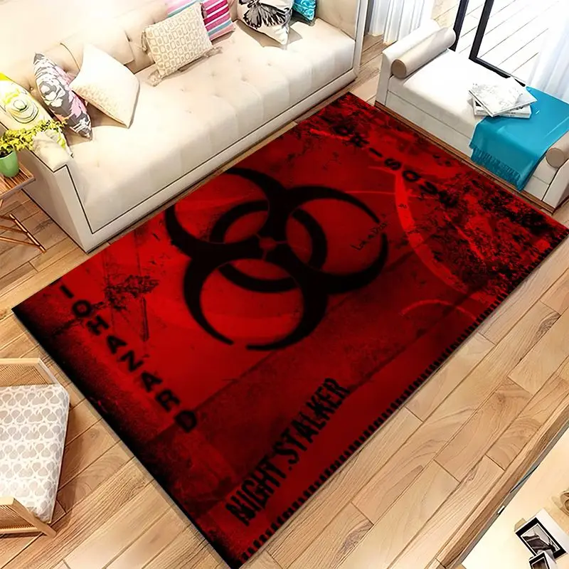 Vintage Game R-Resident Evil Leon Soft Non-Slip Area Rug for Living Room,Bedroom Playroom Carpet Mat for Sofa,Home Decor Gift