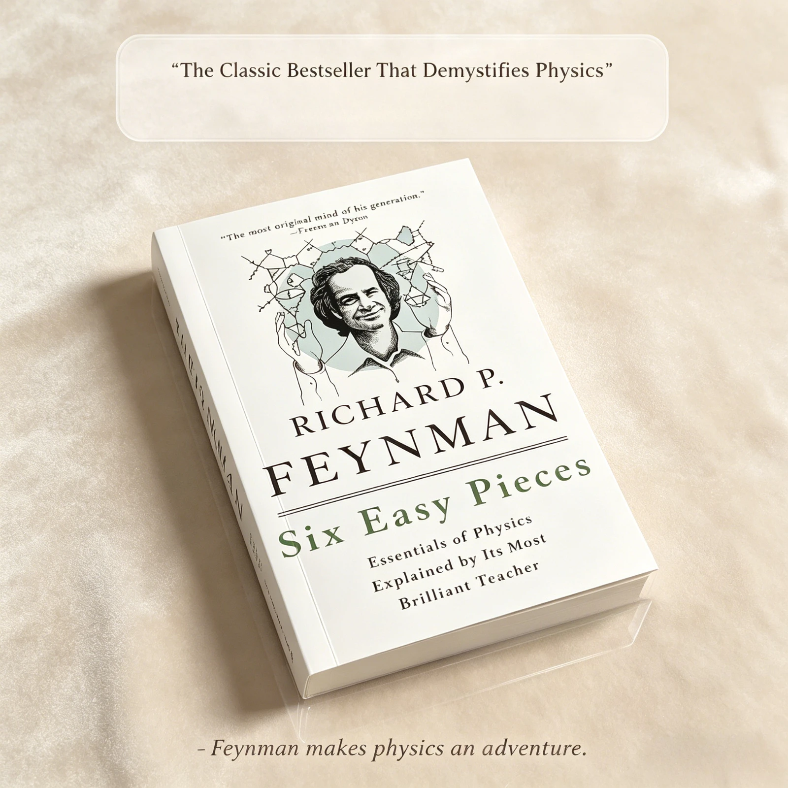 Seis piezas fáciles de entender de Richard P. Feynman, libro educativo de ciencia popular sobre los fundamentos de la física