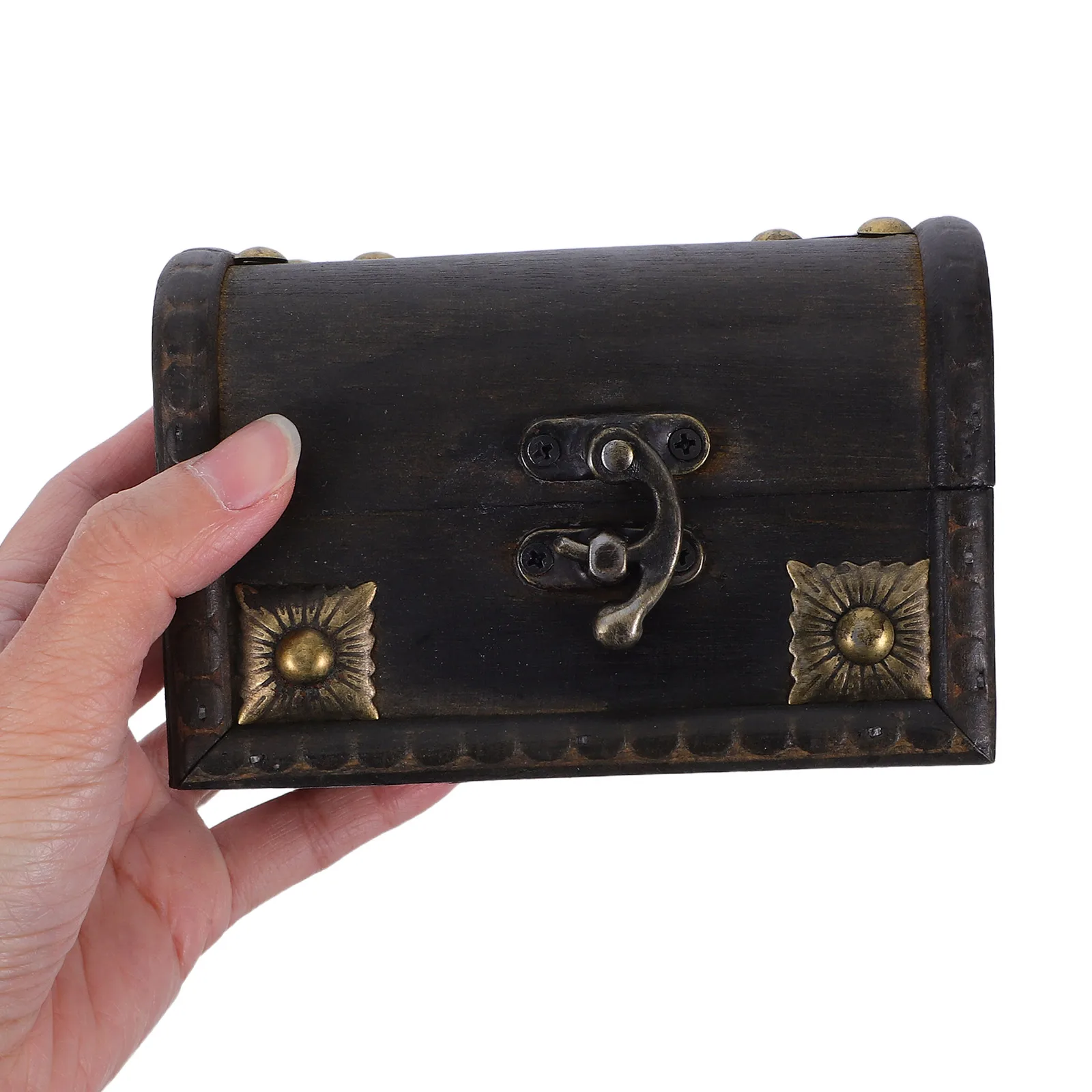 

Wooden Box Boxes for Decor Retro Treasure Chest Souvenir Storage Case Decorative Brown Vintage Small