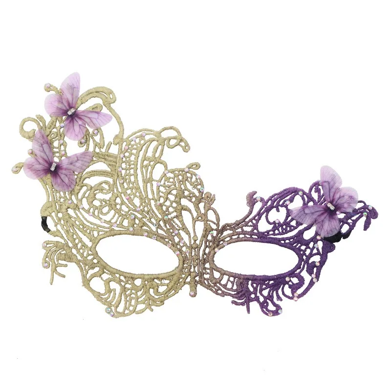 قناع تنكر نسائي رائع من الدانتيل مع ريش الطاووس وديكور الأزهار، قناع نصف وجه أنيق للحفلات الكرنفالية