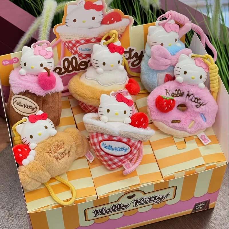 กล่องสุ่มตุ๊กตาเฮลโลคิตตี้ กลิ่นหอม ชุดน้ำชา ของสะสมธีมการ์ตูนคิตตี้ ของเล่นห้อยกระเป๋า ของขวัญเซอร์ไพรส์