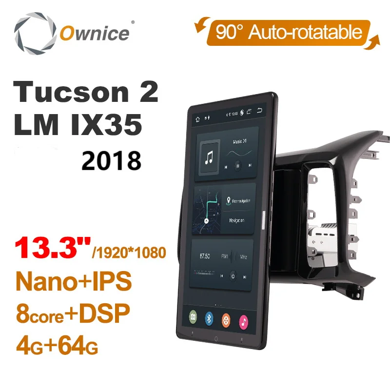 

TS10 Android 12.0 Ownice Car Radio Auto for Hyundai Tucson 2 LM IX35 2018 with 13.3" No DVD support 4G LTE DSP Nano 1920*1080