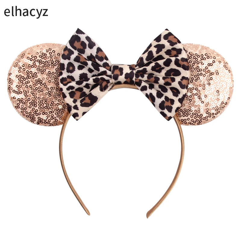 Neue Modische Bunte Pailletten-Schleifen Mausohren-Stirnband für Erwachsene Festival-Party Haaraccessoires Frauen Mädchen Regenbogen-Haarbänder – Detail 4