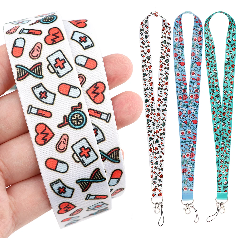 Nurse Doctor Lanyard For Key Chain Doctors ID Card Cover Pass Mobile Phone Badge Holder Key Ring Neck Straps Medical Accessories