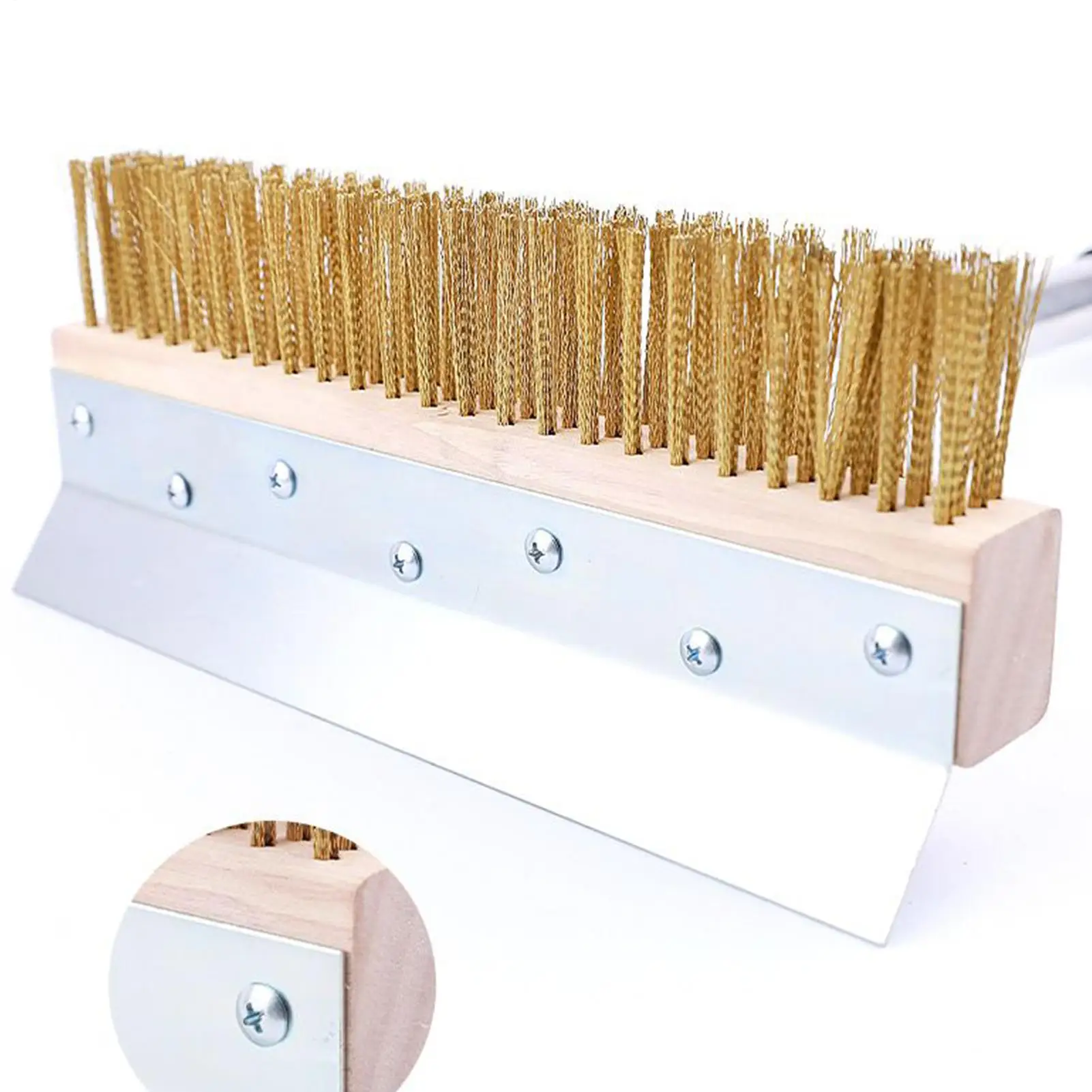 

Щетка для чистки камня для пиццы, щетка для чистки гриля на открытом воздухе, моющийся инструмент для чистки гриля для барбекю для дома, коммерческого барбекю на заднем дворе