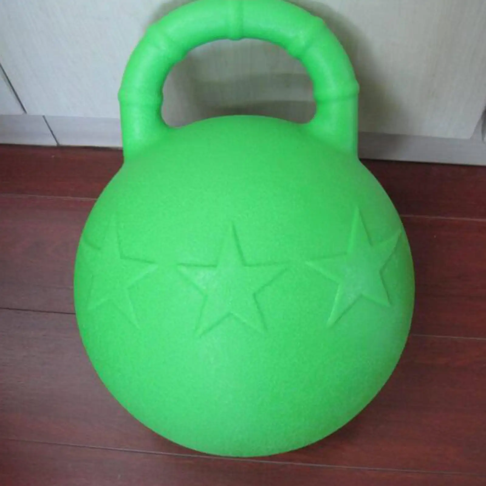 Rubber Horse Play Ball with Easy Grip Handle Equine Training Toy for Horses Dogs Stable Game and Fetch