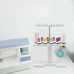 Universal Adjustable Cone Embroidery Thread Spool Holder Stand – 10-Spool Sewing Machine Rack