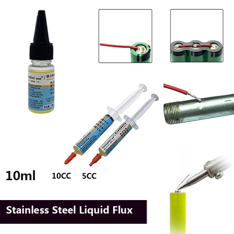 solda de fluxo em liquido de cobre niquel adesivo forte cola de solda solda de metal multifuncional 10ml 30ml aco inoxidavel 01