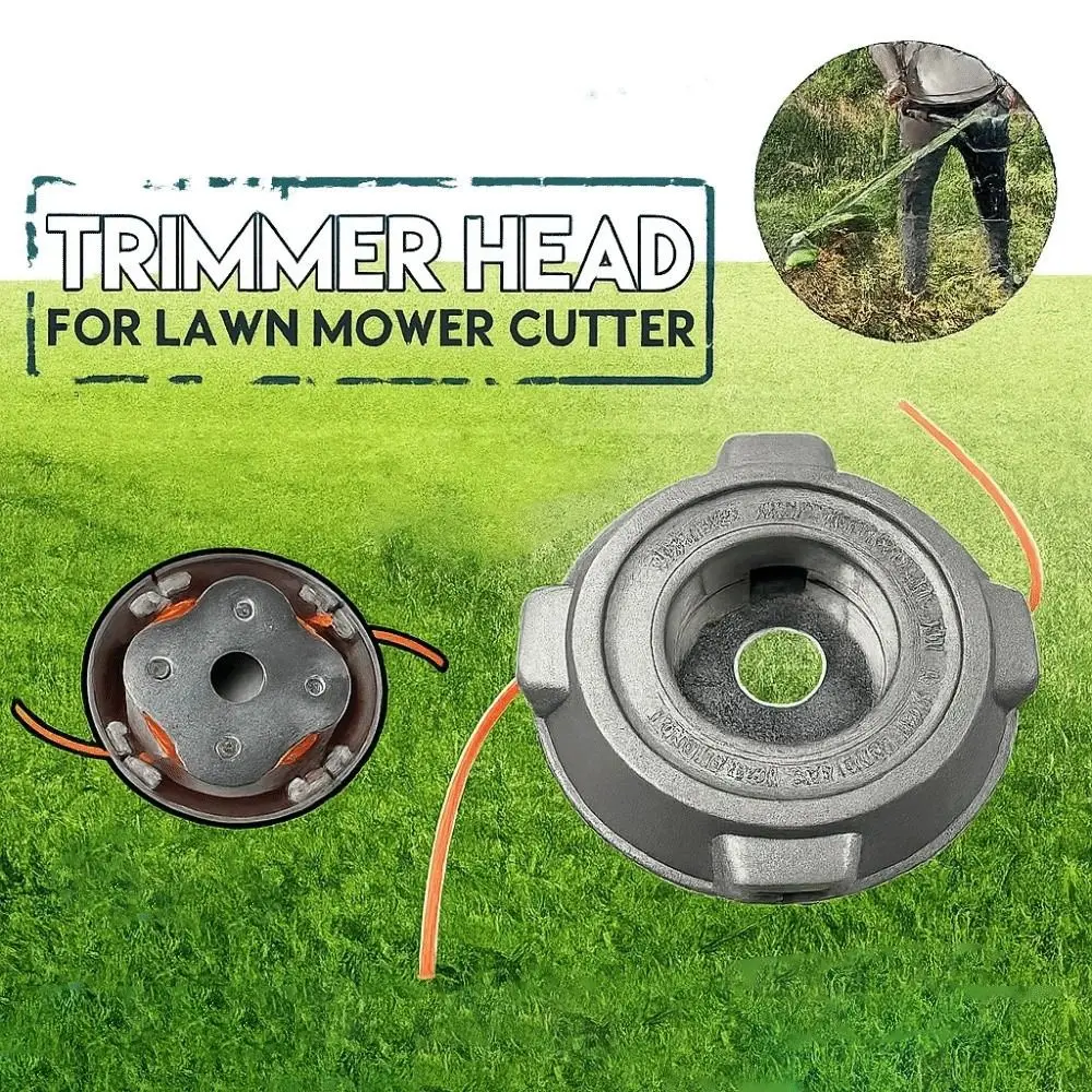

Aluminum Alloy Grass Trimmer Head Iron Disc Bump Feed Lawn Mower Head Nylon Spool No Need Disassemble Weeding Head