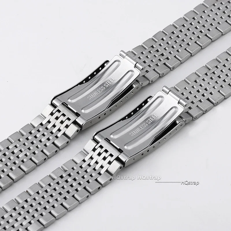 18mm 20mm 22mm Gebogenes Flachendes Edelstahl-Uhrenarmband Massives Metallarmband für Seiko für Rolex Poliert Matt Business 2026 – Detail 6