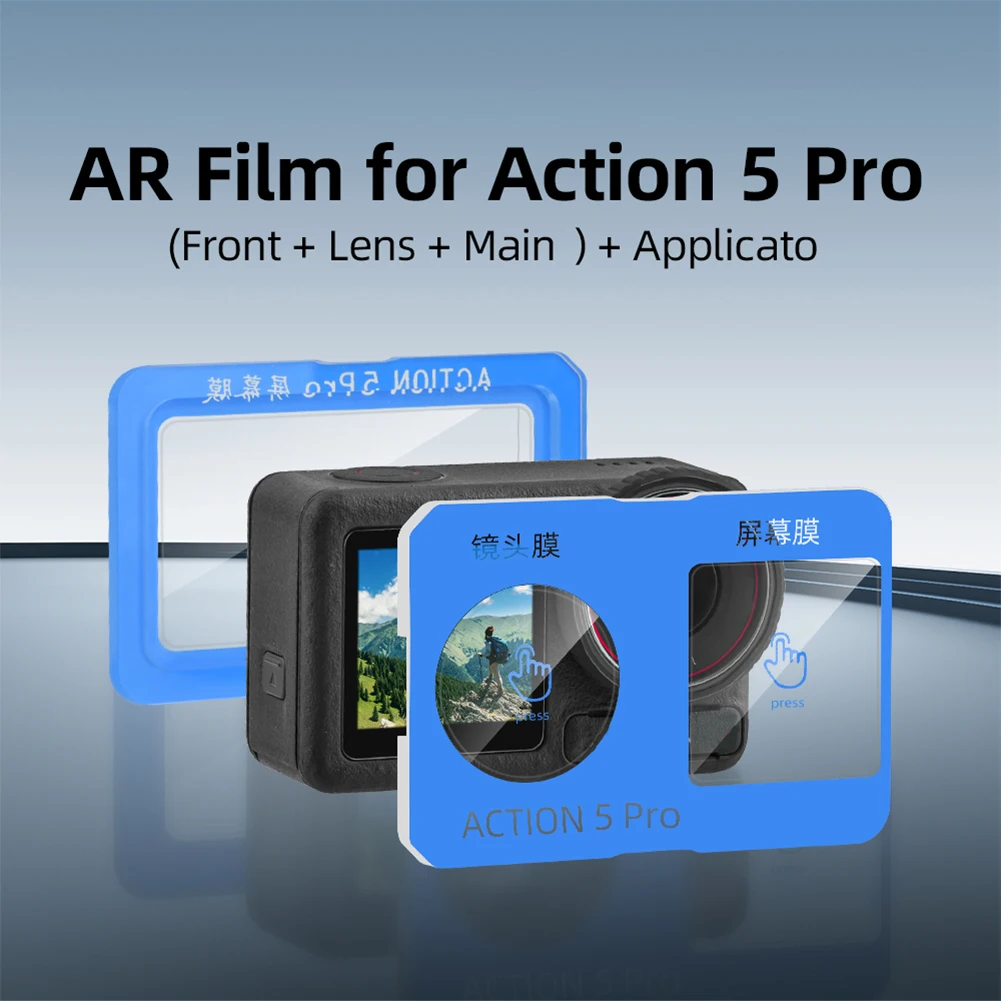 Flim in vetro temperato per DJI Osmo Action 5 Pro Protezione schermo Anti-scrach 9H Durezza Pellicola protettiva per lenti Accessori