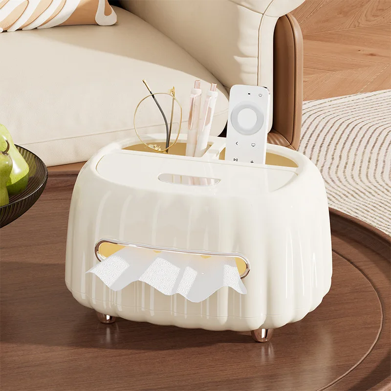Cream style paper box, multifunctional storage in living room, high-value desktop tissue box in bedroom, household use