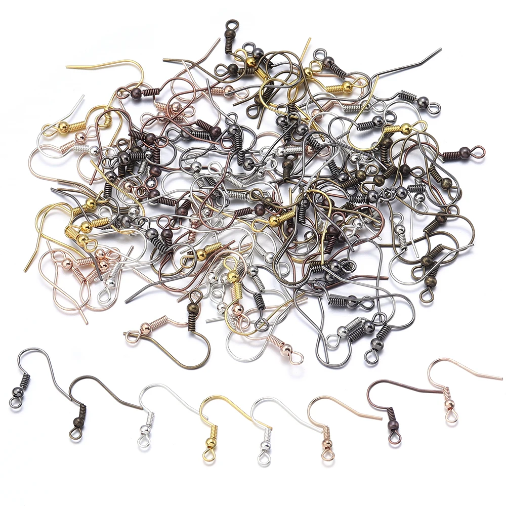 

100pcs/Lot Alloy Earring Hooks Earring Clasps for Jewelry Making Iron Hook Ear wire Jewelry Ear Hook Wholesale
